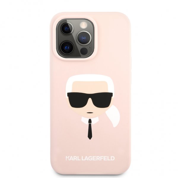Karl Lagerfeld iPhone 13 Pro Max Deksel Liquid Silicone Ljusrosa