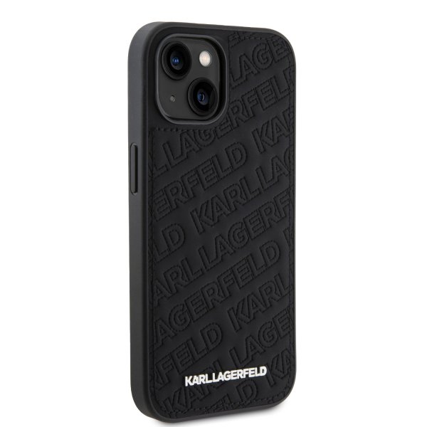 Karl Lagerfeld iPhone 15 Deksel Quilted K Pattern Svart