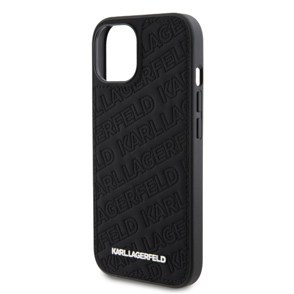 Karl Lagerfeld iPhone 15 Deksel Quilted K Pattern Svart