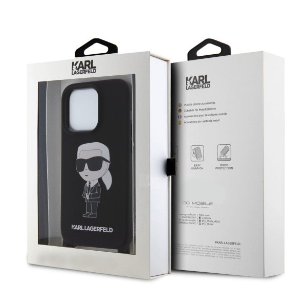 Karl Lagerfeld iPhone 15 Deksel Ikonik Crossbody Svart