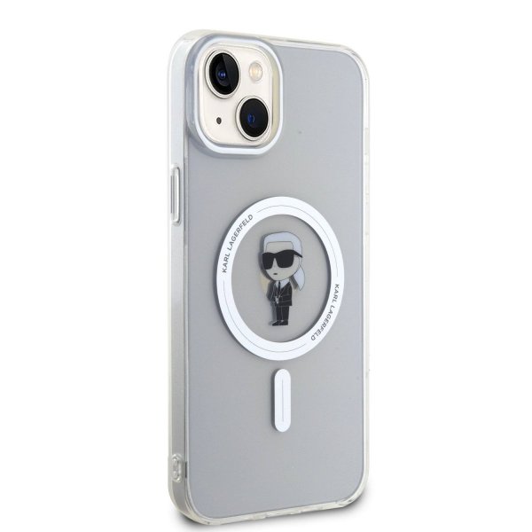 Karl Lagerfeld iPhone 15 Deksel Ikonik MagSafe Transparent