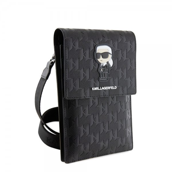 Karl Lagerfeld Wallet Phone Pouch Monogram Ikonik Svart