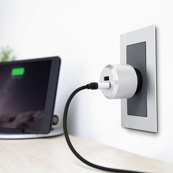 Just Mobile Väggadapter AluPlug 2st USB 2.4A