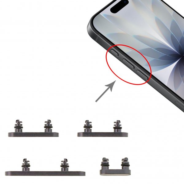 Knappsats for iPhone 17 - Svart