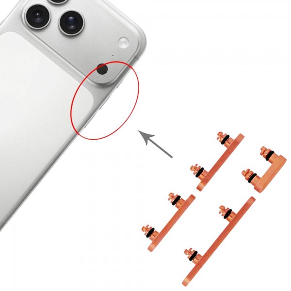 Knappsats for iPhone 17 Pro og 17 Pro Max - Oransje