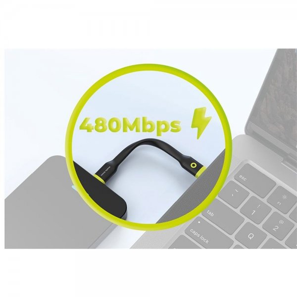Mobile Origin Kompakt USB-C Kabel 10 cm Svart