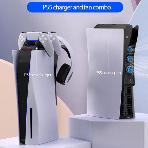 Ipega Kontrolllader med vifte til PlayStation 5