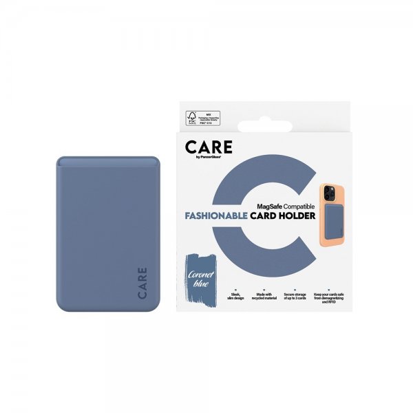 CARE by PanzerGlass Kortholder Fashionable Card Holder MagSafe Blå
