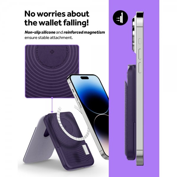 Caseology Kortholder Nano Pop MagSafe Wallet Stand Grape Purple