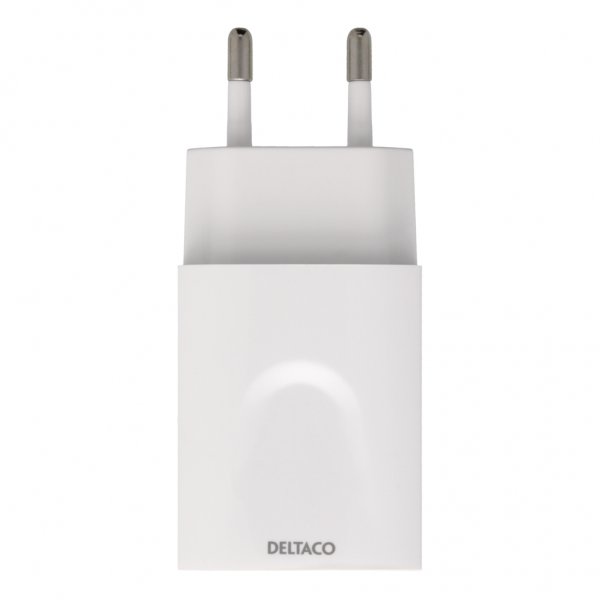 Deltaco Lader 12W 1xUSB-A Hvit