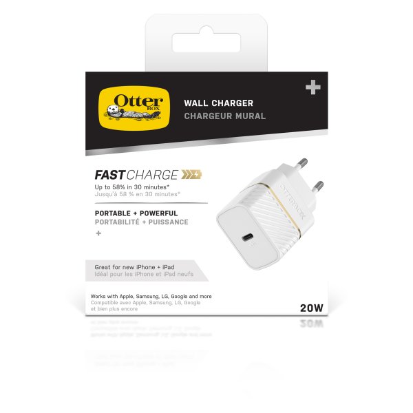 Otterbox Lader 20W USB-C PD Cloud Dust White