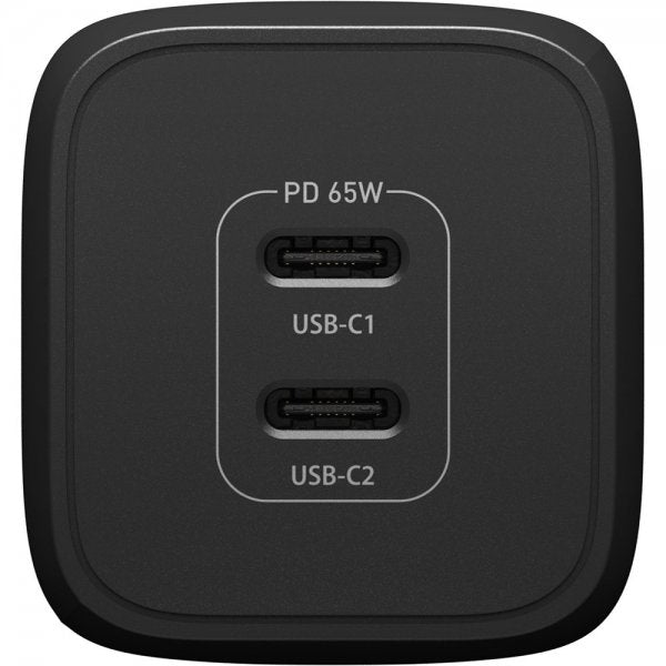 Otterbox Lader Dual Port Wall Charger 65W USB-C GaN Svart