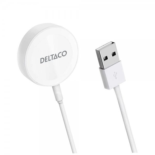 Deltaco Lader til Apple Watch USB-A 1m Hvit
