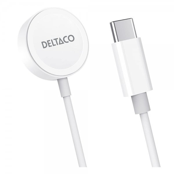 Deltaco Lader til Apple Watch USB-C 1m Hvit