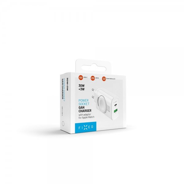 Fixed Lader GaN 33W Apple Watch/USB-C/USB-A