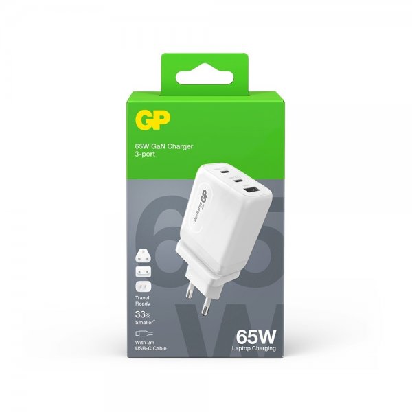 GP Lader GaN PD 65W 2xUSB-C + 1xUSB-A