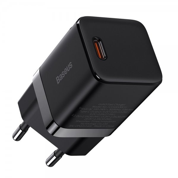 Baseus Lader GaN3 Fast Charger 30W Svart