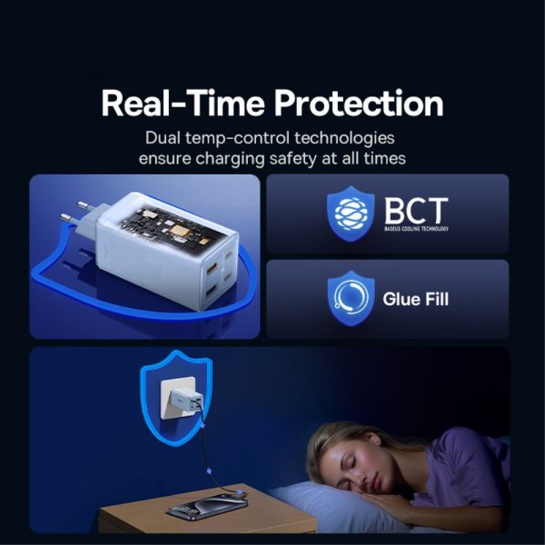 Baseus Lader GaN6 Pro Fast Charger 100W Galaxy Blue