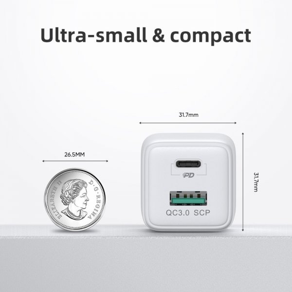 Joyroom Lader JR-QP303 USB-C+USB-A 30W