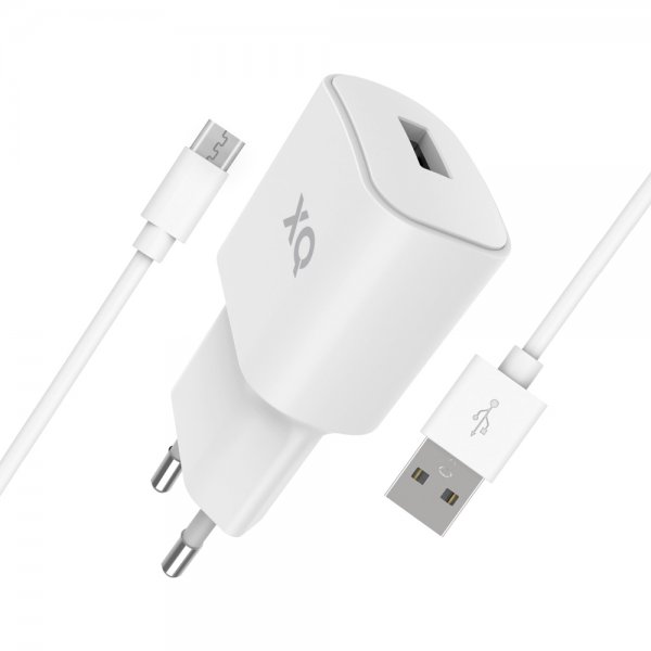 Xqisit Lader med Micro USB-Kabler Hvit