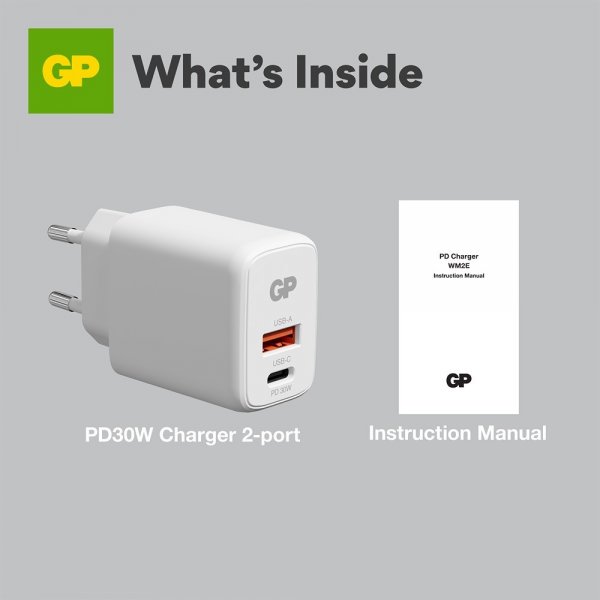 GP Lader PD 30W USB-A + USB-C