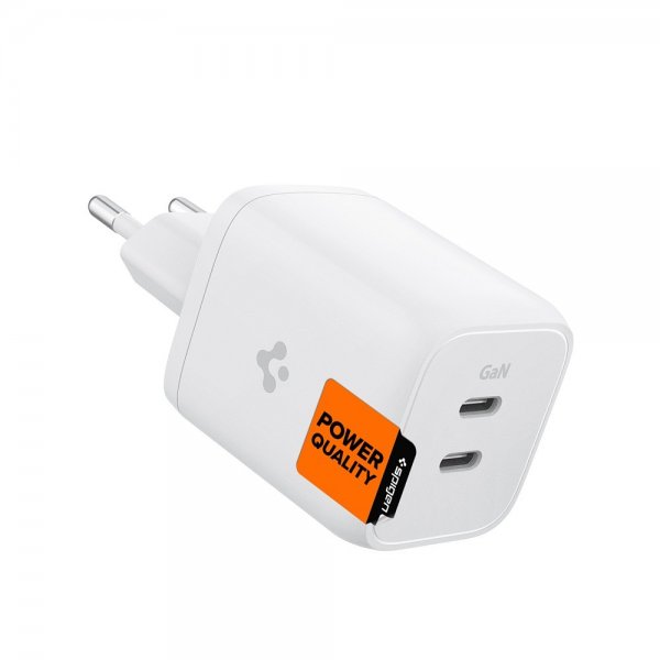 Spigen Lader PowerArc ArcStation Pro GaN Dual Port 65W Hvit