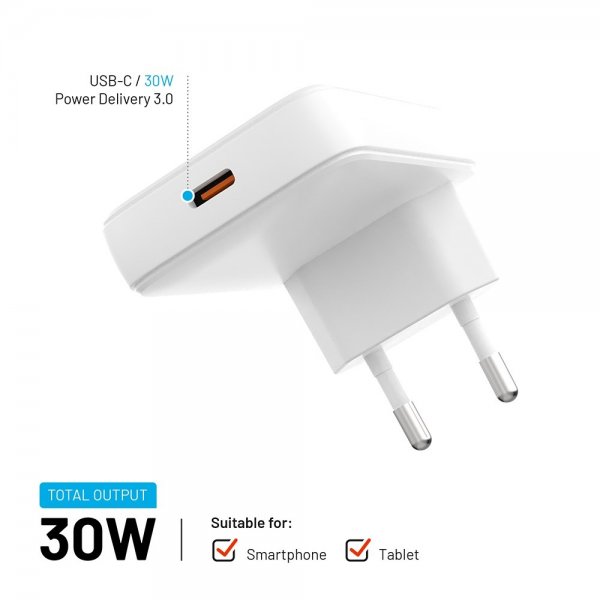 Fixed Lader Slim GaN 30W 1xUSB-C