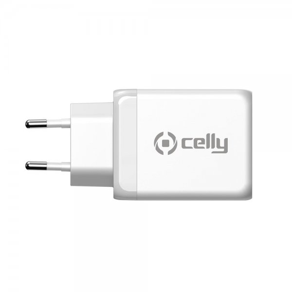 Celly Lader TC3GAN65W 2xUSB-C/USB-A GaN 65W Hvit