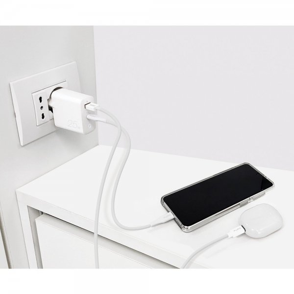 Puro Lader USB-A + USB-C Wall Charger 25W