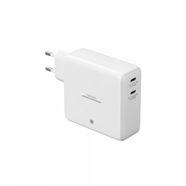 Deltaco Lader USB-C Wall Charger GaN with built-in Power bank 60W 9600 mAh