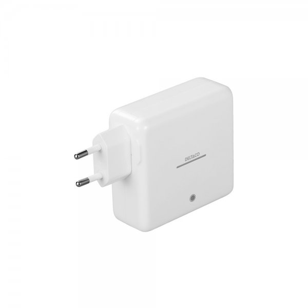 Deltaco Lader USB-C Wall Charger GaN with built-in Power bank 60W 9600 mAh