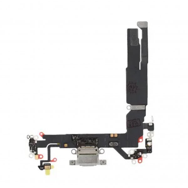Ladekontakt med flexkabel for iPhone 17 - hvit
