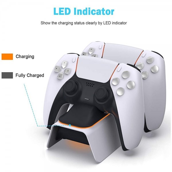 Dobe Ladestasjon for to PlayStation 5 kontrollere