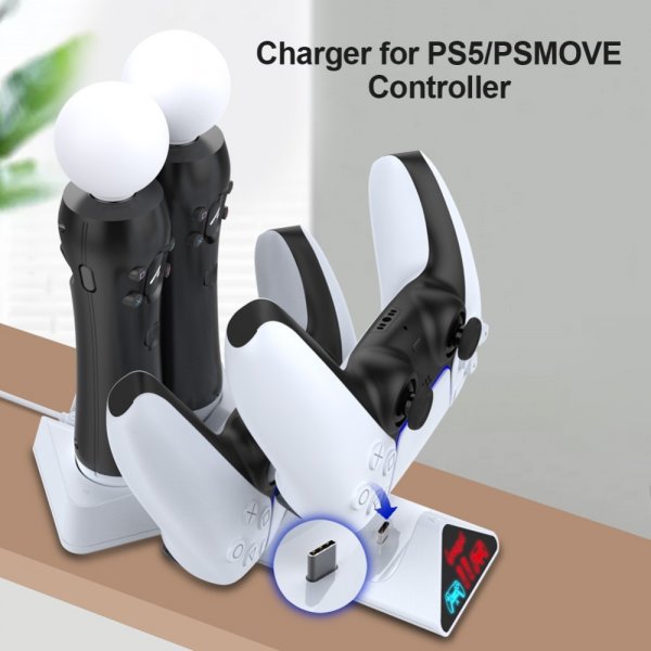 Ipega Ladestasjon for PlayStation 5/Move kontroller