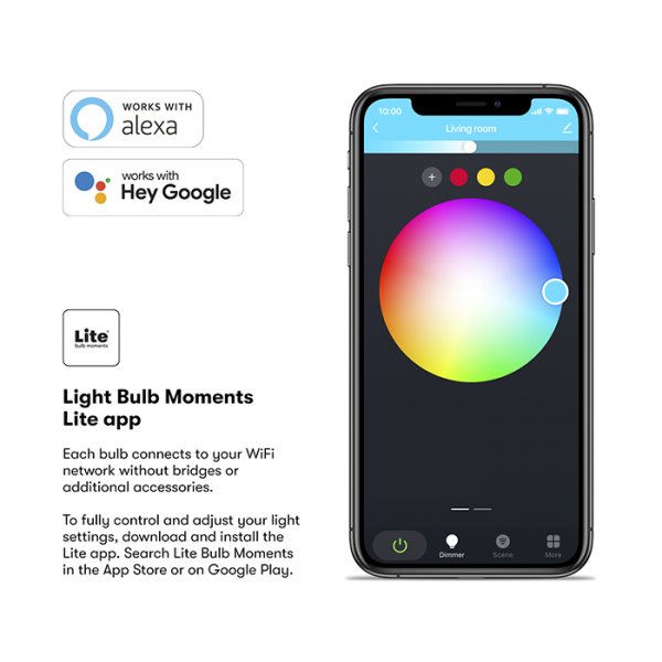 Lite bulb moments White & Color Ambience (RGB) E27 Lampe