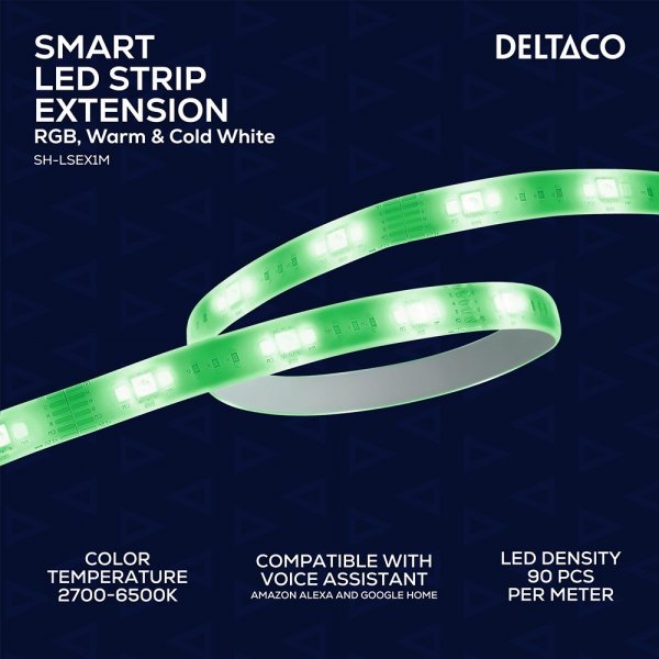 Deltaco Smart Home LED-stripeforlengelse RGB 6-pin 1m