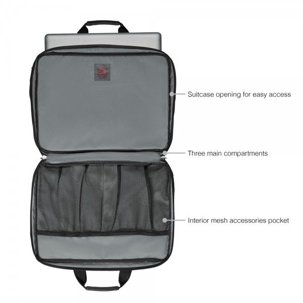 Wenger Legacy 17" Triple Gusset Dataveske Grå/Svart
