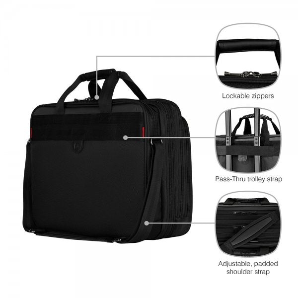 Wenger Legacy 17" Triple Gusset Dataveske Grå/Svart