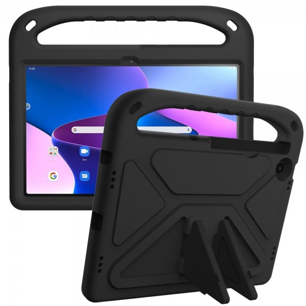 Lenovo Tab M10 Plus (3rd Gen) TB125 TB128 Deksel til Barn Stativfunksjon Svart