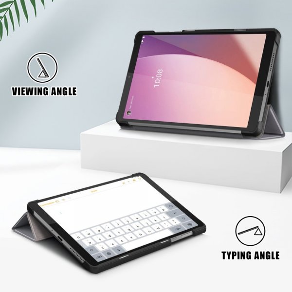 Lenovo Tab M8 (4th gen) TB300 Etui Trifold Grå