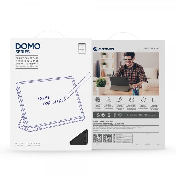 Dux Ducis Lenovo Tab Plus Etui Domo Series Svart
