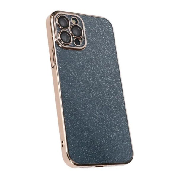 iPhone 12 Pro Deksel Glitter Transparent Støtsikker Gull