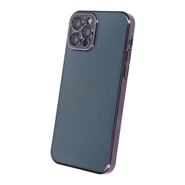 iPhone 12 Pro Deksel Glitter Transparent Støtsikker Lilla