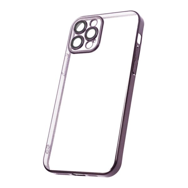 iPhone 12 Pro Deksel Glitter Transparent Støtsikker Lilla