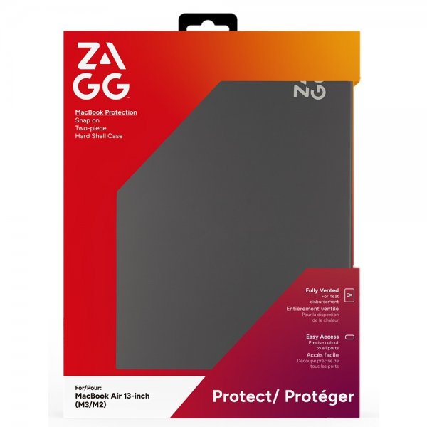 Zagg MacBook Air 13 M2 (A2681)/M3 (A3113) Deksel Hardshell Smoke