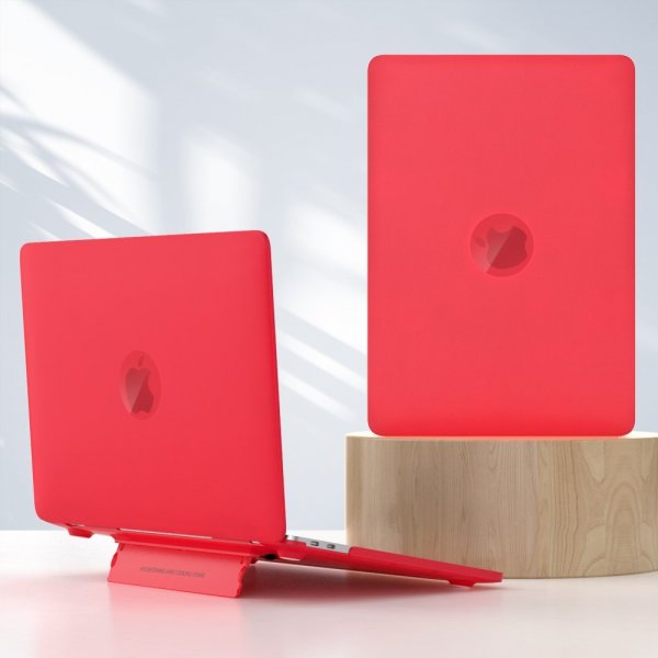 Macbook Air 15 M2 (A2941)/M3 (A3114) Deksel Matt Stativfunksjon Rød