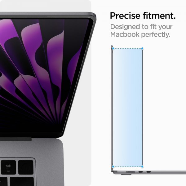 Spigen Macbook Air 15 M2 (A2941)/M3 (A3114) Skjermbeskytter Safe View Privacy