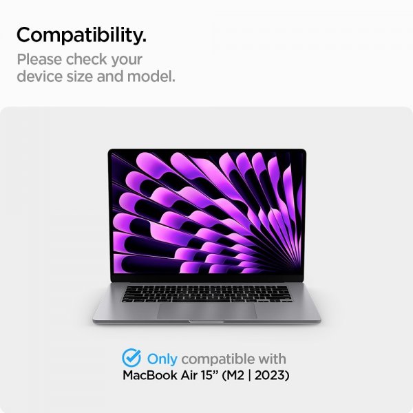 Spigen Macbook Air 15 M2 (A2941)/M3 (A3114) Skjermbeskytter Safe View Privacy