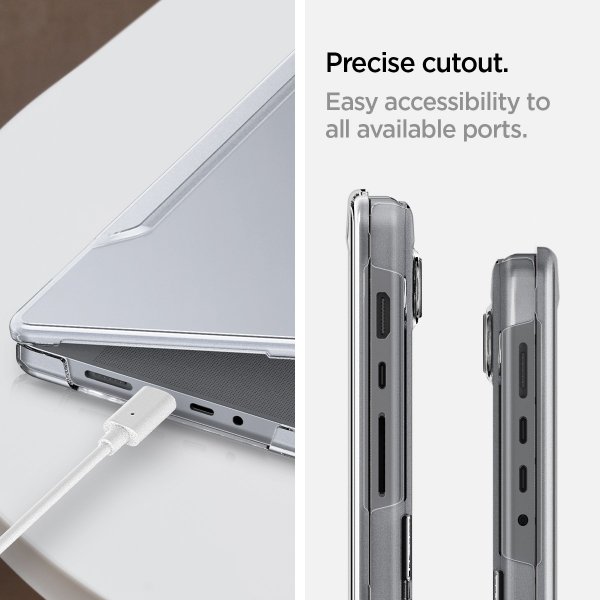 Spigen MacBook Pro 16 M1 (A2485)/M2 (A2780)/M3 (A2991) Deksel Thin Fit Crystal Clear