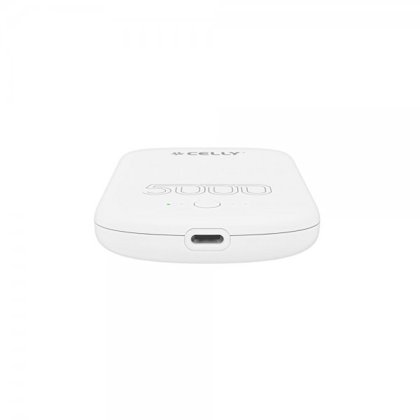 Celly Magnetisk Powerbank 5000 mAh 10W MagSafe Hvit